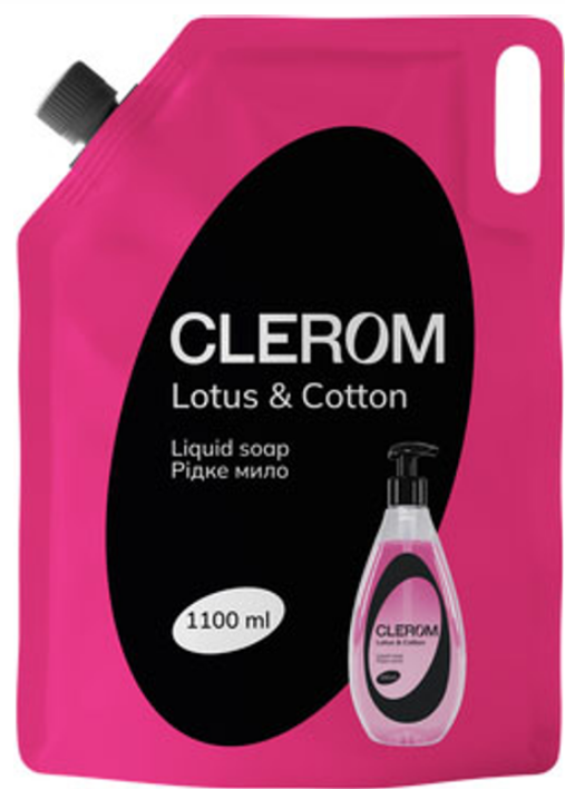 Clerom рідке мило дой-пак1100мл Lotus and Cotton